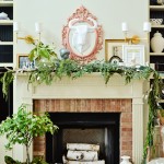 Christmas mantel with natural elements