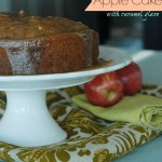 apple cake with caramel glaze