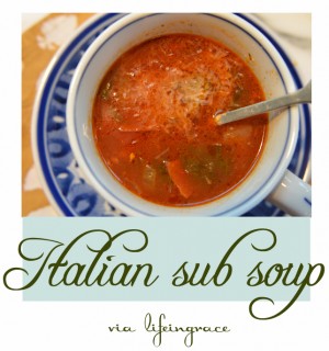 italian sub soup