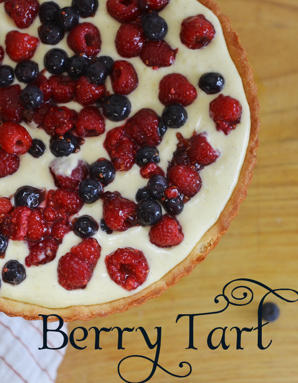 raspberry tart with pastry cream