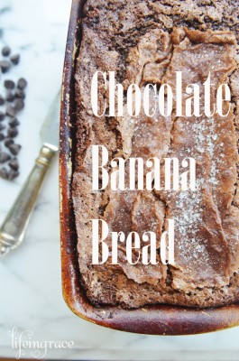 chocolate banana bread {with chocolate chips}